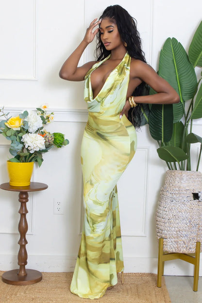 Siren Glow Halter Dress