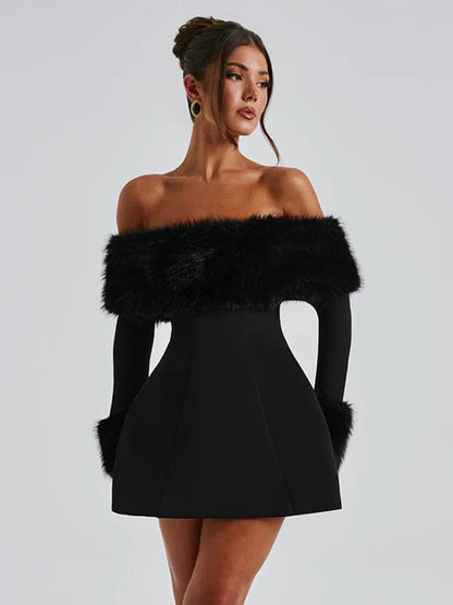 NovaTreads Strapless Long Sleeve Sexy Mini Dress